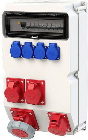 PCE CEE Stromverteiler Delta Sölden 9029706, 400V 63A, 3-Phasen, IP54, Weiß - Bild 1