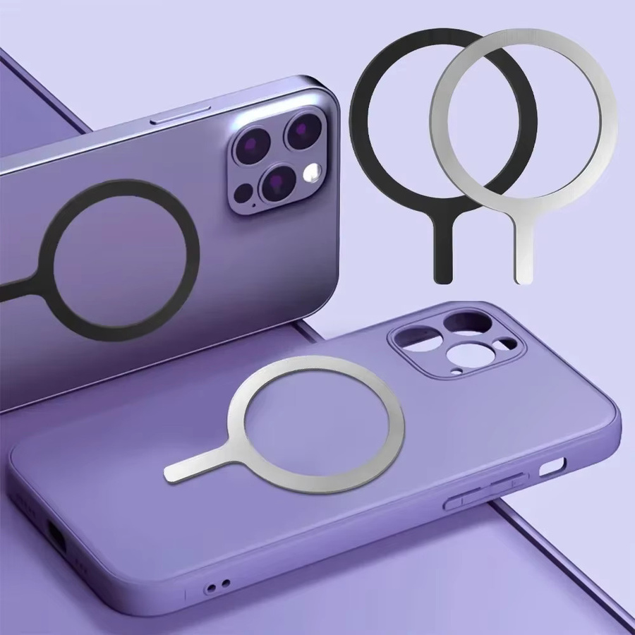 10 Stück MagSafe Metall Ring Aufkleber als Magnet Konverter Adapter für iPhone und Samsung zur Nutzung mit kabellosem Ladegerät und Auto Halterung in Silber - Bild 4