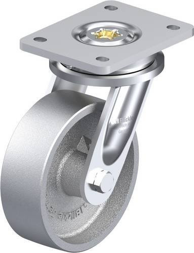 Blickle Lenkrolle LO-G 150G in Silber mit 150 mm Rad-Durchmesser und einer Tragfähigkeit von max. 900 kg - Bild 1