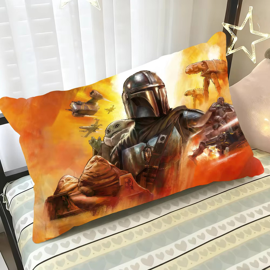 Star Wars Kissenbezug The Mandalorian und Grogu mit Rechteckmuster, mehrfarbig - Bild 2