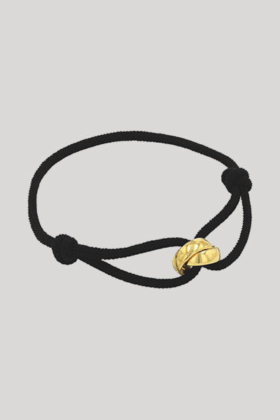 Joop! Armband mit Logo-Anhänger, Schwarz/Gold, Unisex - Bild 3