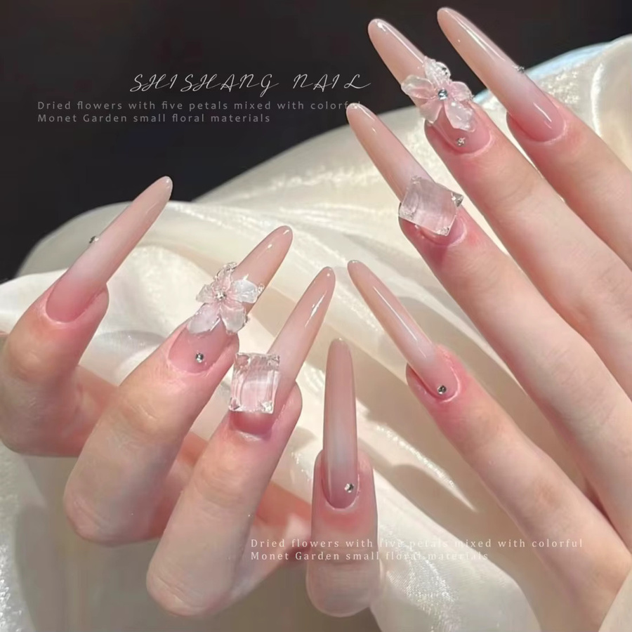 YYM Nagelcharms, 30 Stück, 3D Harz-Blumen, glänzend, transparent - Bild 2