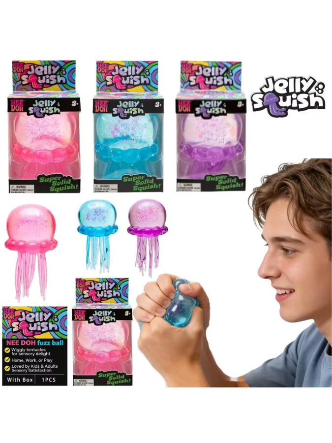 Schylling Fuzz Ball Quallen Squishy Blind Box, Meerestiere, ab 3 Jahre - Bild 6