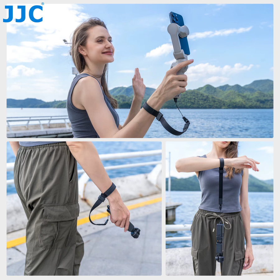 JJC Handgelenkschlaufe in Schwarz für DJI Osmo Pocket 3 4, Ricoh GR IV HDF, GR III, Sony ZV-1, RX100 und Canon G7X Mark III - Bild 4