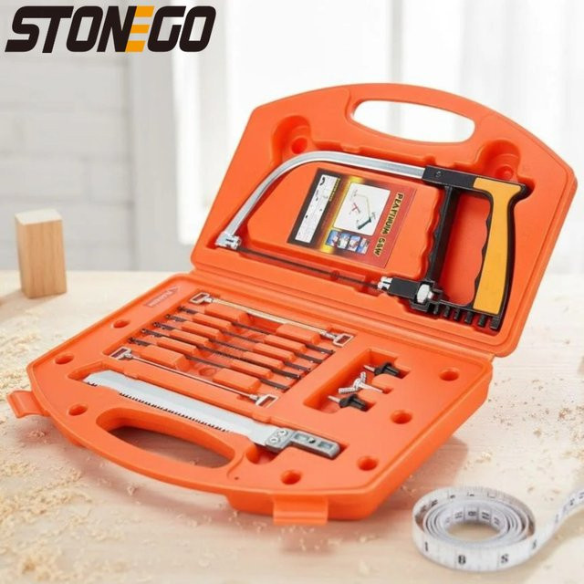 STONEGO 7-in-1 Multifunktionale Mini-Handsäge für Holzbearbeitung und DIY in Rot - Bild 1