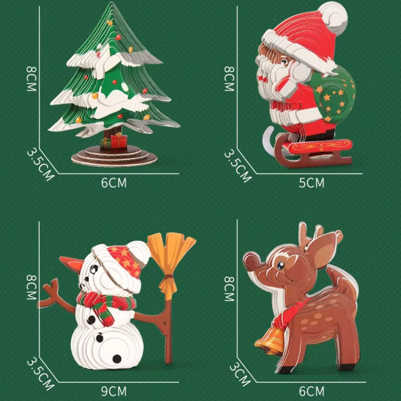 MaxRenard 3D Weihnachtspuzzle, Lernspielzeug, Pappe / Karton - Bild 2