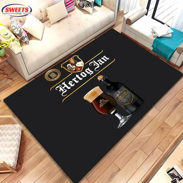 Wucifang Jewelry Anti-Rutsch Teppich H-Hertog Jan in Schwarz mit 3D-Druck, B/B: 60 x 40 cm - Bild 1