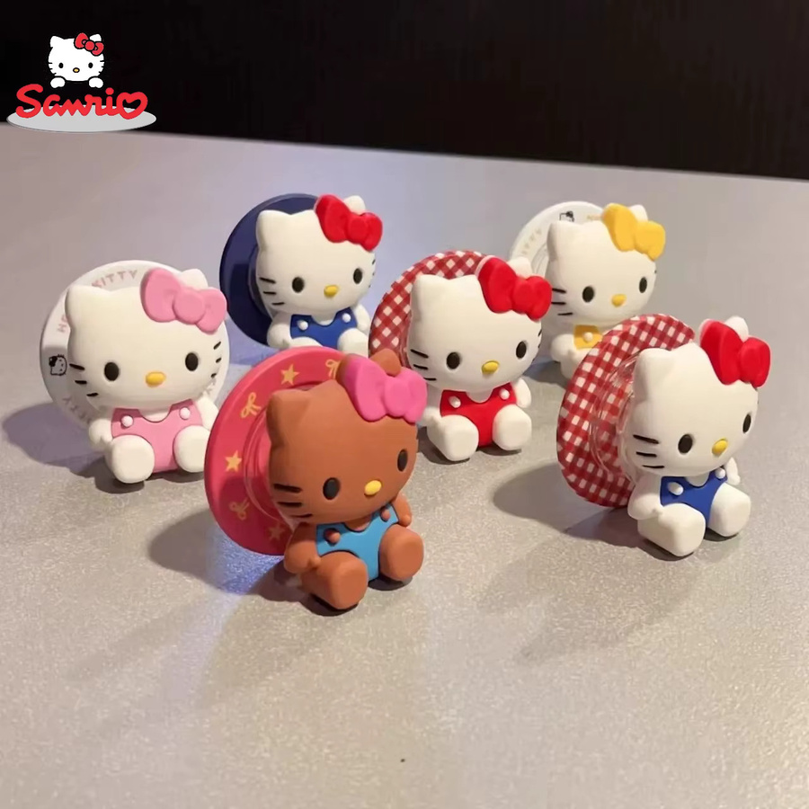 Sanrio Hello Kitty Magnetischer Silikonhalter für iPhone, Faltbarer 3D-Cartoon Griptok Stand mit MagSafe Unterstützung, Multicolour - Bild 2