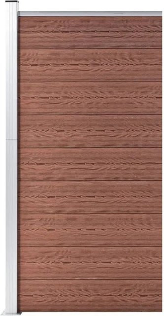 vidaXL Zaunelement aus WPC in Braun, B/H: 95 x 186 cm - Bild 1