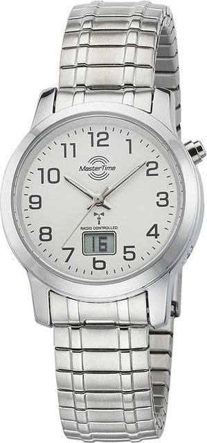 Master Time Damenuhr, Quarz, Edelstahl, Weiß, 34 mm, 3 ATM - Bild 1