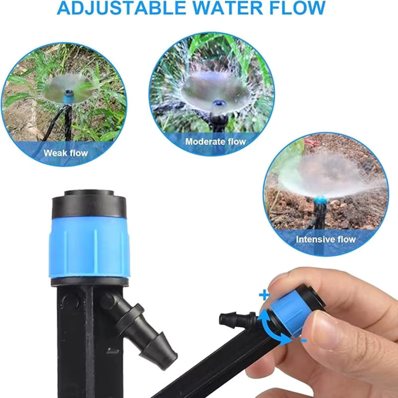 Garten Sprinkler-Bewässerungsset mit verstellbarem Mikrosprüher und Tropf-Emitter, 1/4 Zoll Schnellanschlussdüse, 18 cm - Bild 4