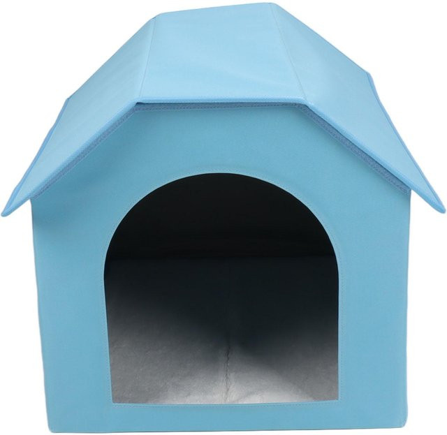 PULUZ 2 Faltbares Haustierhaus für Hunde und Katzen in Blau, wetterfest und wasserdicht für Indoor und Outdoor - Bild 1