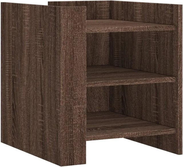 vidaXL Nachttisch in Braun Eichen-Optik, Wandmontage, B/T/H: 50 x 50 x 50 cm - Bild 1