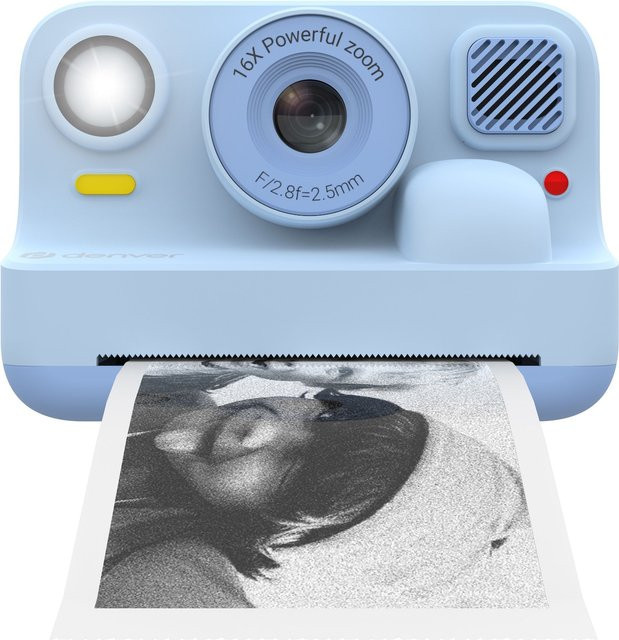 Denver KPC-1374 Sofortbildkamera für Kinder mit Thermodruck und Bluetooth, 48MP, Blau - Bild 1