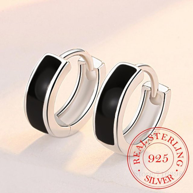 Wucifang Jewelry Ohrringe, 925 Silber, Schwarz, Damen - Bild 1