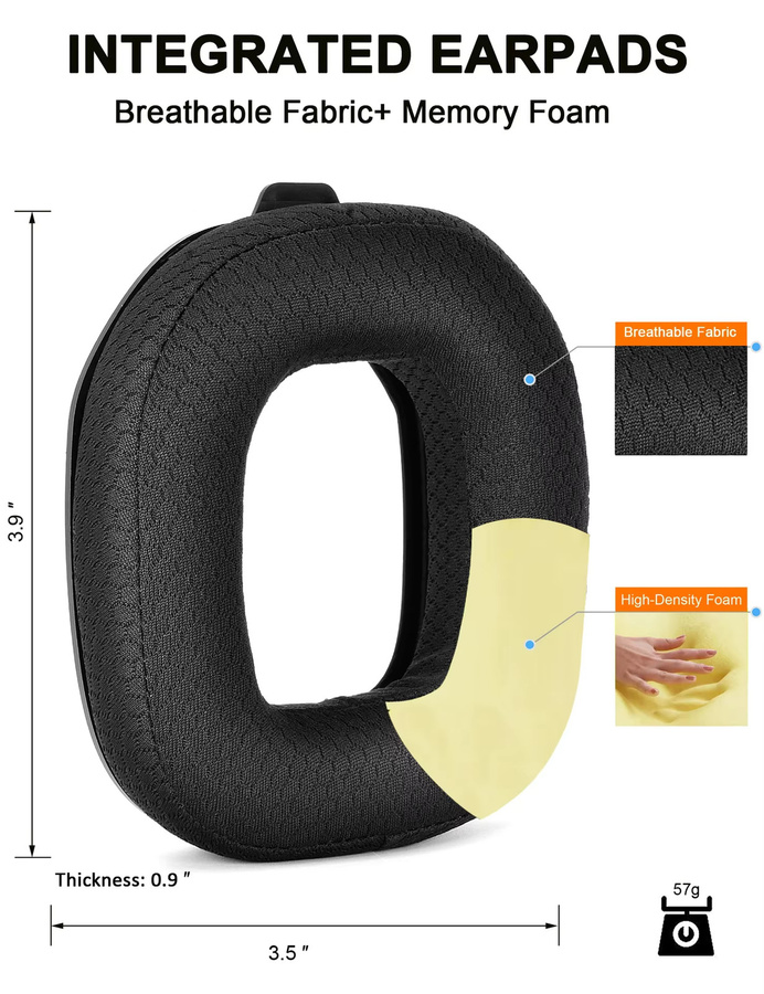 Hochwertige Ersatz-Ohrpolster und Stirnband-Kissen in Schwarz für Astro A50 GEN4 Headset Zubehör - Bild 4