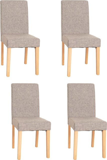 MCW Esszimmerstuhl Littau 4er-Set aus Textil in Grau mit hellen Beinen - Bild 1