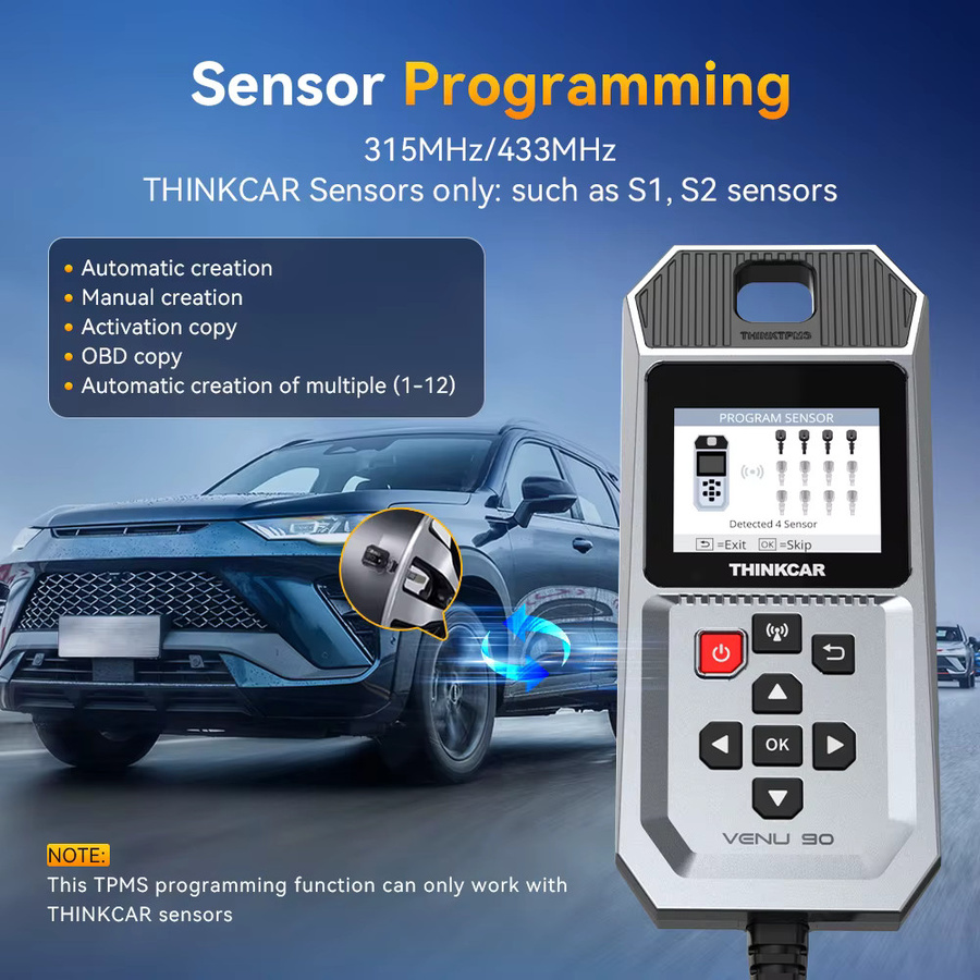 THINKCAR VENU 90 Auto-Reifendruck-Diagnosetool mit TPMS-Sensor-Programmierung und Lernaktivator für ThinkTool Pro 689BT - Bild 4