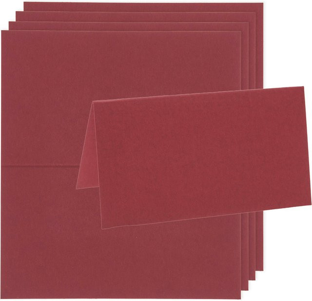 Rico Design Paper Poetry Luxury Tischkarten aus Papier in Weinrot - Bild 1