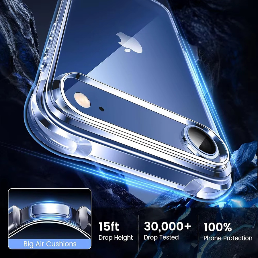 NYFundas Stoßfeste Handyhülle mit Anti-Gelb-Schutz, transparent, passend für iPhone 15, iPhone 16 Plus und iPhone Air - Bild 5