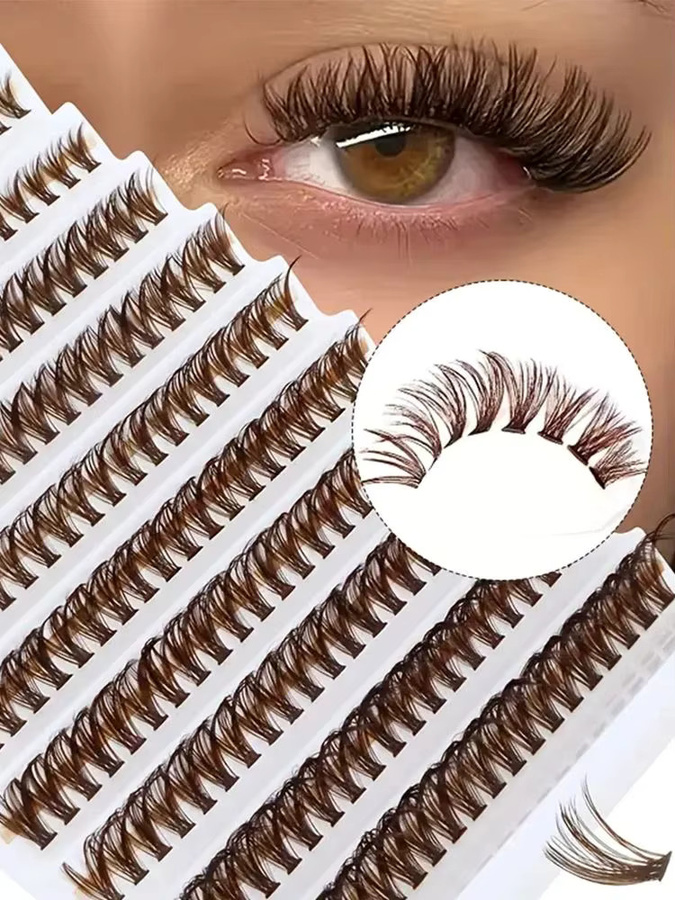 LIMEIKAI DIY-Wimpernverlängerung, 200 Cluster, braun, 8-16mm, Unisex - Bild 6