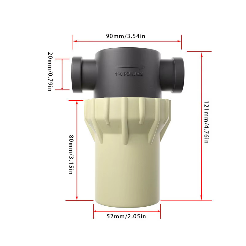 SOIJOT Edelstahl Vorfilter mit 1/2 Zoll Innengewinde für Wasserrohre und Leitungswasser - Bild 2
