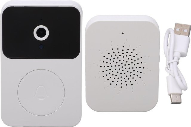 Neoglint Drahtlose WiFi Türklingel Kamera mit Infrarot Nachtsicht und Video Anruf in Weiß - Bild 1