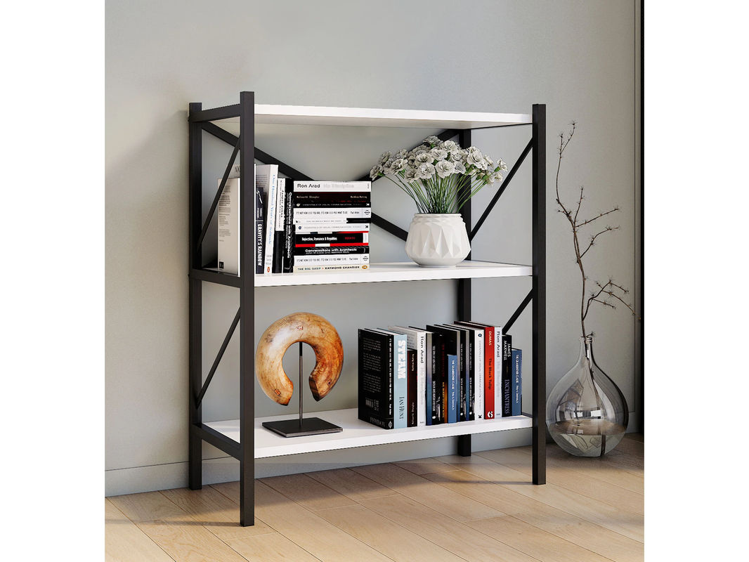 VCM Standregal Insasi aus Holz und Metall in Weiß, B/H/T: 66 x 85 x 34 cm - Bild 2