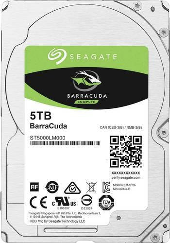 Seagate BarraCuda 5TB Interne Festplatte 2.5 Zoll SATA III HDD Silber - Bild 1