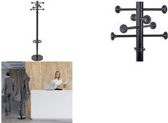 Maul Garderobenständer MAULgrando Schwarz mit 16 Haken aus Stahl, Durchmesser: 36,5 cm, Höhe: 175 cm - Bild 1
