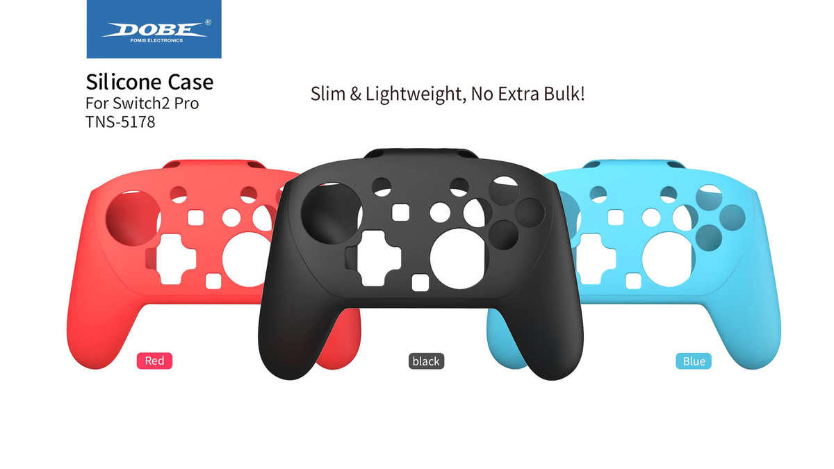 DOBE Ultradünne Silikonhülle TNS-5178 für Switch 2 Pro Controller in Schwarz und Multicolour zum Kratzschutz - Bild 2