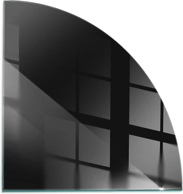 Tulup Glasplatte für Kamin in Schwarz, B/B: 100 x 100 cm - Bild 1