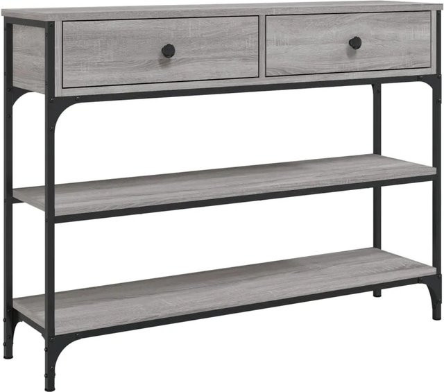 vidaXL Konsolentisch in Grau Sonoma aus Holzwerkstoff mit industrieller Note, B/T/H: 100 x 25 x 75 cm - Bild 1