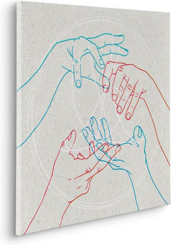 Komar Canvasbild Glory Hands - Abstraktes Porträt auf Leinwand, Mehrfarbig, B/H: 60 x 60 cm - Bild 1