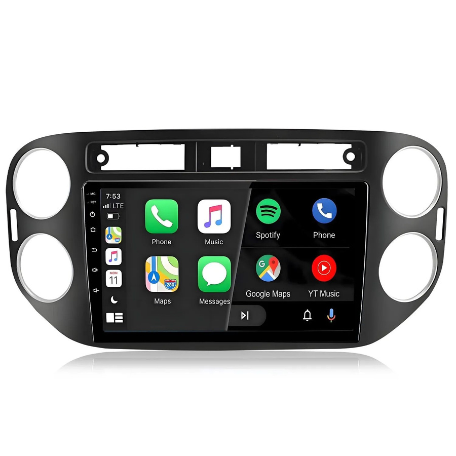 Junsun Autoradio für VW Tiguan 2006-2016 mit GPS, Bluetooth und Wi-Fi in Schwarz - Bild 2