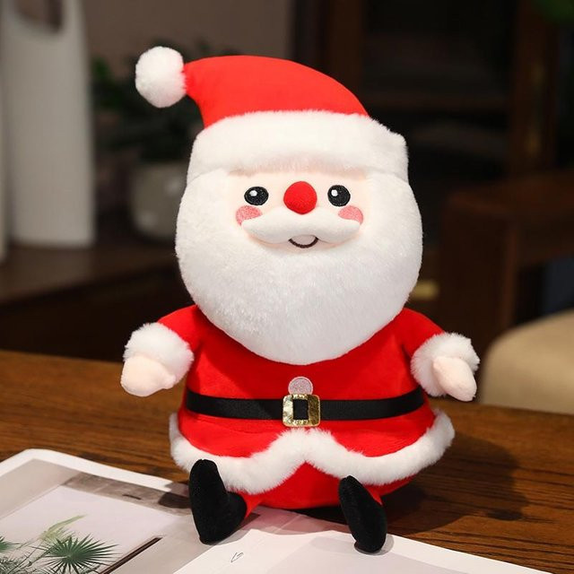 LGZA Weihnachtsplüschpuppen Kissen Weihnachtsbaum Lebkuchenmann Weihnachtsmann Kranz Plüschtiere - Bild 1