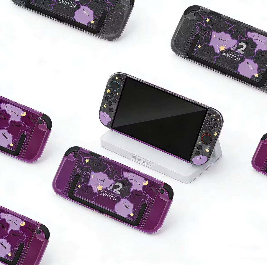 Bandai Split Schutzhülle für Nintendo Switch mit Ditto und Pikachu Muster als Anti-Kratz Gaming-Zubehör - Bild 3