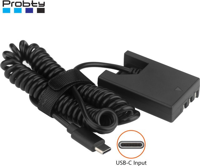 Nikon USB-C Stromkabel für EP-5 DC-Koppler und EN-EL9a Dummy-Akku in Schwarz - Bild 1