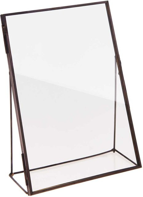 Rico Design Metallrahmen zum Aufstellen mit doppelter Glasscheibe in Schwarz, Breite: 13 cm, Höhe: 18 cm - Bild 1