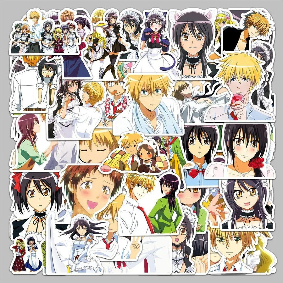 50 Stück Wasserdichte Anime Maid Sama Aufkleber mit Misaki Ayuzawa und Usui in Multicolour aus beschichtetem Papier - Bild 2
