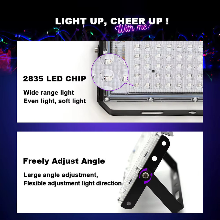 PARKSON LED UV Flutlicht Schwarzlicht in Schwarz für Bühne und Party, Wasserdicht mit USB-Anschluss - Bild 3