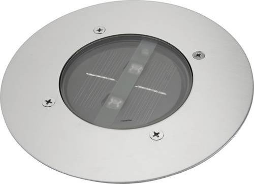 Ranex 10.009.61 LED-Boden-Einbauleuchte aus Edelstahl in Silber, rund mit Dämmerungssensor für den Garten - Bild 1