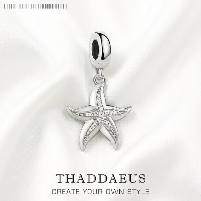 Thaddaeus Seestern-Anhänger, 925 Silber, Zirkonia, Damen - Bild 1