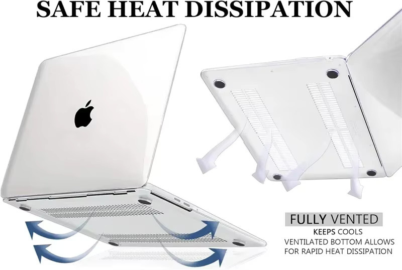 NMEGOU Mattklare Laptoptasche Transparent für MacBook Air 13,6 M4 15 M3 und MacBook Pro 13 M1 M2 14 M4 16 Frosted Cover Hülle - Bild 5