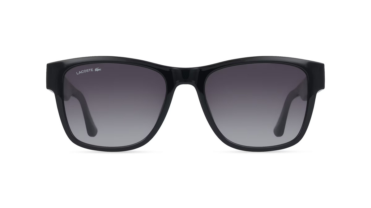 Lacoste L6084S Sonnenbrille, Vollrand, Eckig, Kunststoff, Herren, schwarz, grau - Bild 1