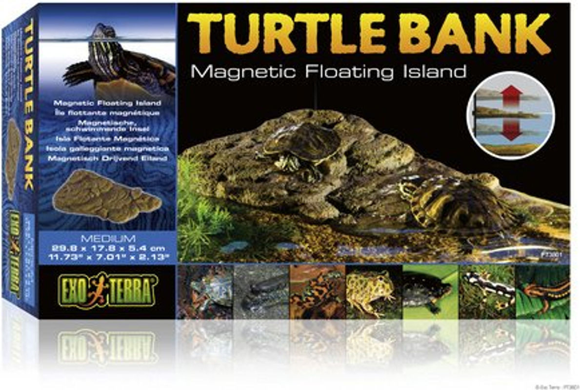 Exo Terra Turtle Bank Dekofigur für Schildkröten, braun, Kunststoff, B: 17,8 cm, T: 17,8 cm, H: 5,4 cm - Bild 1
