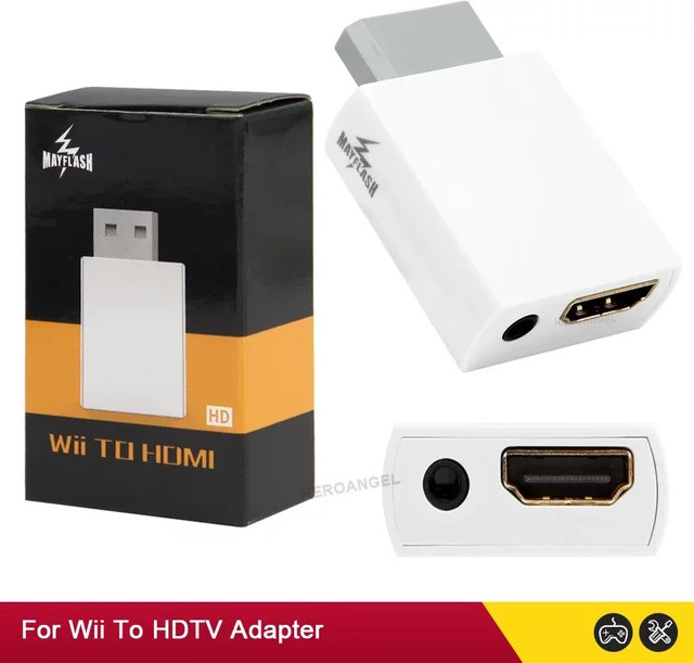 Mayflash Wii zu HDMI Konverter in Weiß für 1080p und 720p Videoausgang mit 3,5 mm Audioanschluss - Bild 1