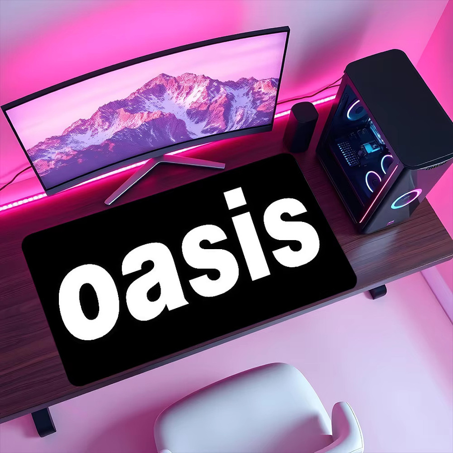 Hot Rubber Band Schreibtischmatte XXL O-Oasis in Schwarz, rutschfeste und verdickte Gaming-Mauspad für Büro und Gaming - Bild 3
