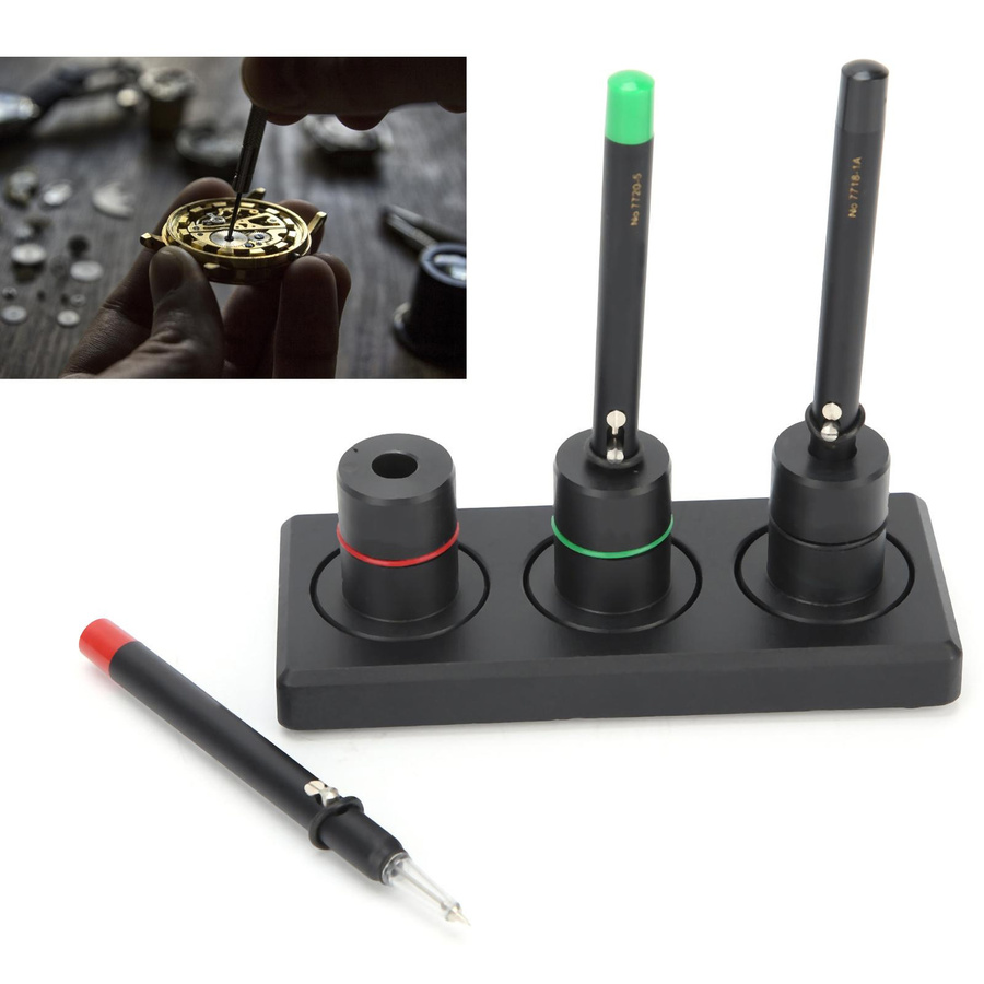 Uhrenöler Stift, 3 Stück, Kunststoff, mit Basis - Bild 2