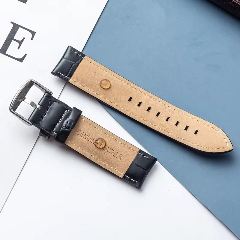 Daniel Wellington Uhrenarmband, Leder, Schwarz, Unisex, 18 mm, 20 mm, 22 mm - Bild 4